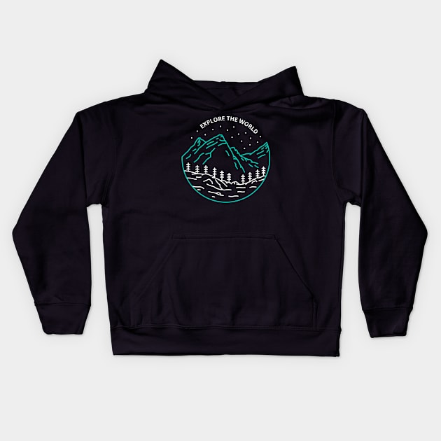 Explore the world Kids Hoodie by teeszone_design